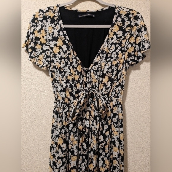 Abercrombie & Fitch Floral High-Low Flare Midi Sundress Boho Bohemian - Picture 8 of 14